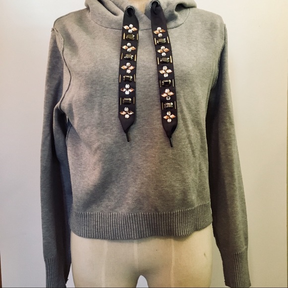 Zara Tops - Zara knit XL women’s embellished sweater hoodie